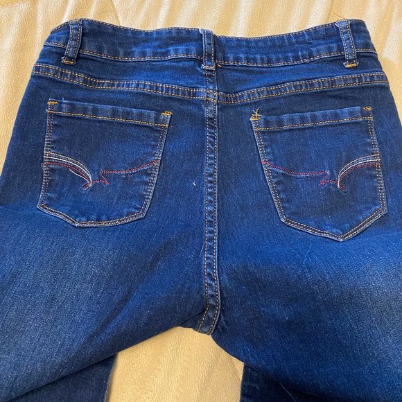 Pair of Dark Blue Bootcut Jeans - Picture 3 of 7